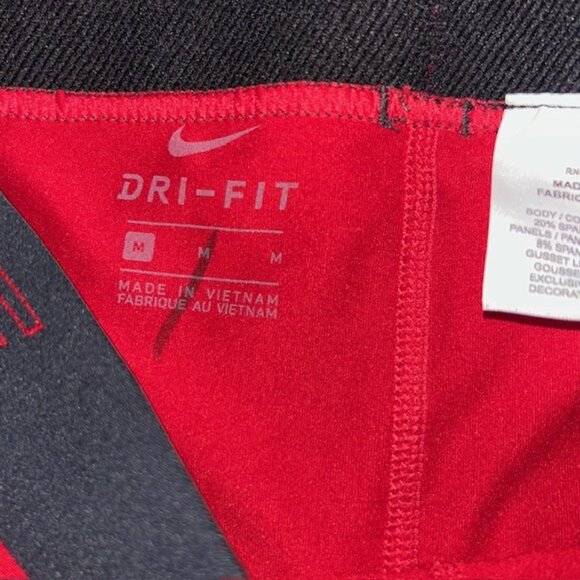 NIKE Pro Pants Womens Medium Red Running Yoga Performance Cross Training Dri-Fit - Picture 4 of 5